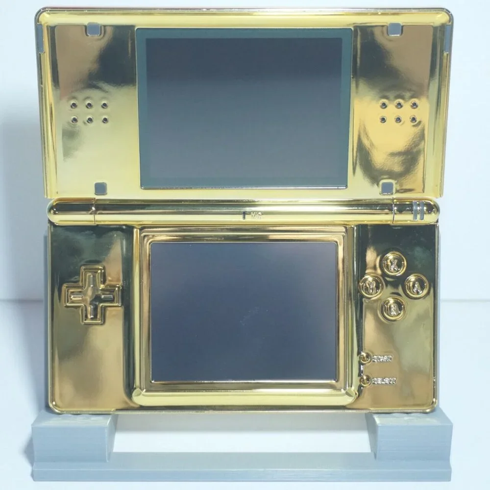Nintendo DS Lite Shiny Glossy Metallic 24K Gold Handheld Game System w/ Charger
